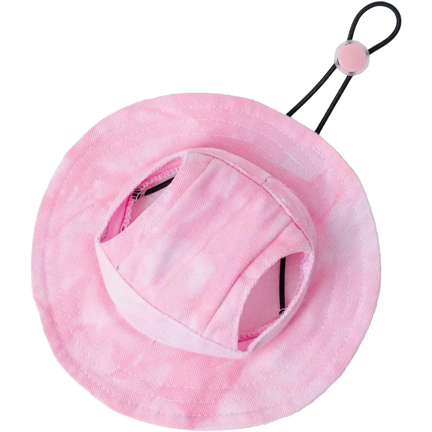 Pet hat with ear holes sunscreen baseball cap suitable for small and mediumsized dogs outdoor climbing hat in summer pet products pink medium