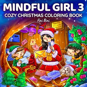 Mindful Girl 3 Cozy Christmas Coloring Book for Adults & Teens 40 Magical Holiday Winter Moments with Santa Claus & Elves Hygge Simple Joys Paperback November 1 2025