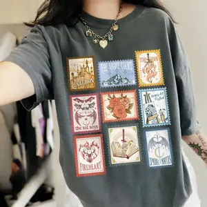 Comfort Colors SJM Books Stamp Vintage T-shirt Acotar TOG Crescent City Tshirt For Bookish Fan SJM Postage Stamp Tee Velaris Bookish Gift