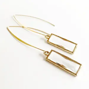 Long Gold Threader Earrings, Long Gold Earrings for Women, Minimalist Earrings, Fashion Jewelry Earrings