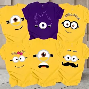 [FREESHIP] Personalised Minion Shirt, Minion Family Shirt, Funny Minions Shirt, Y2K Streetwear T-Shirt, Vintage Hip-Hop Sports Graphic, Casual Cotton Fit, Soft Comfortable Short Sleeve, Teen & Adult