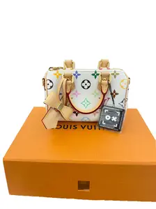 Pre-owned Louis Vuitton leather Mini Bags x Takashi Murakami Monogram Multicolore Nano Speedy