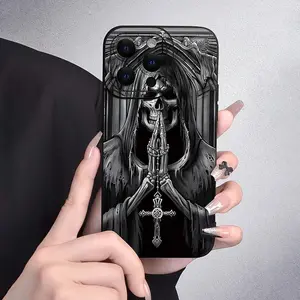Skull Pattern Phone Case Casing, Creative Protective Phone Protector Cover, Mobile Phone Accessories Protection Compatible with iPhone Series