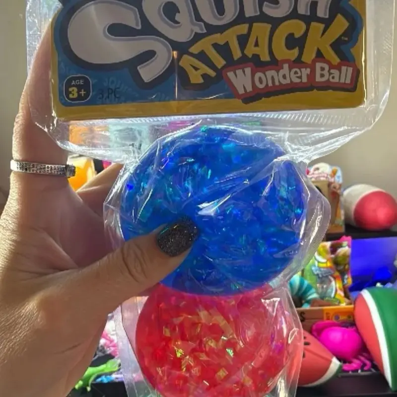water  texture Ja ru squishy attack wonder balls set of 3 stress relief toy