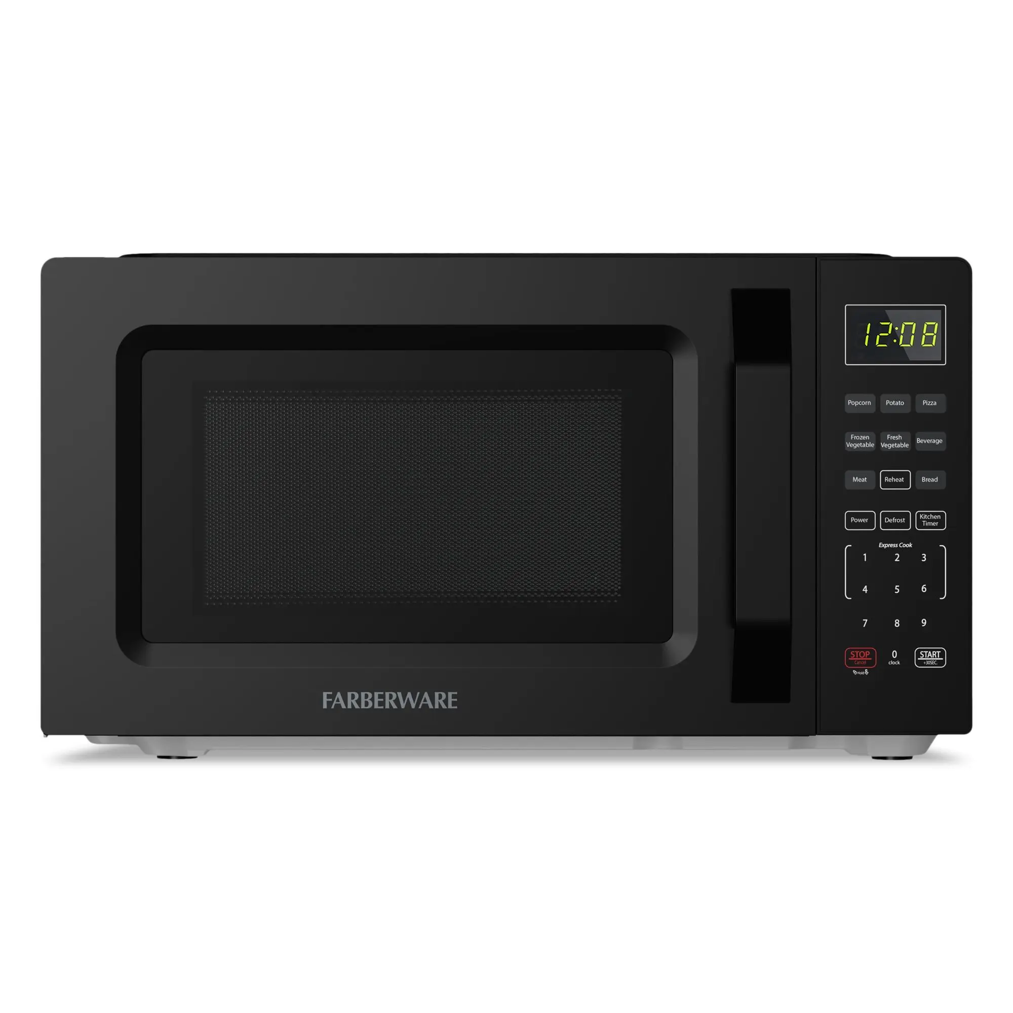 Farberware 0.7 cu ft Microwave Oven, 700W Countertop Microwave Oven with Auto Cook Menu, Black