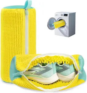 Shoe Washing Machine Bag for Washer & Dryer – Reusable Sneaker Laundry Bag with Self-Locking Zipper, 360° Deep Cleaning Mesh Shoe Cleaner Protector for Running Shoes, Sneakers & All Footwear Types