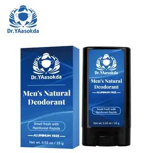 Men's deodorant stick [Torrential Rainforest scent], 24-hour long-lasting odor control. Natural Minerals + Plant Extracts, Gentle Odor Neutralization, Breaks Down Odor Source, Fast Absorbing Lightweight Balm, For Men