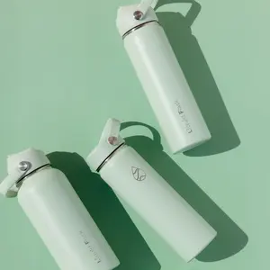 22 oz Liquid Flask Minty Fresh Insulated Stainless Steel Water Bottle with 4 lids drinkware gift leak-proof cup double wall christmas birthday Drinkware Bottled Portable