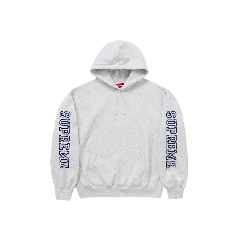 Supreme Men's Collegiate Sleeve Hooded Sweatshirt Ash Grey, from StockX