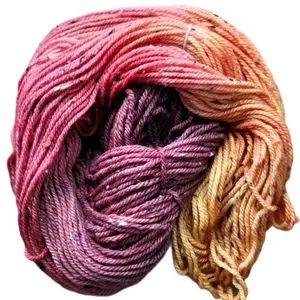 P.S. Love the Butterfly Hand Dyed Yarn Donegal Aran Champagne and Cranberry 181-yards 100g Superwash Merino 3 Ply for Knitting and Crocheting