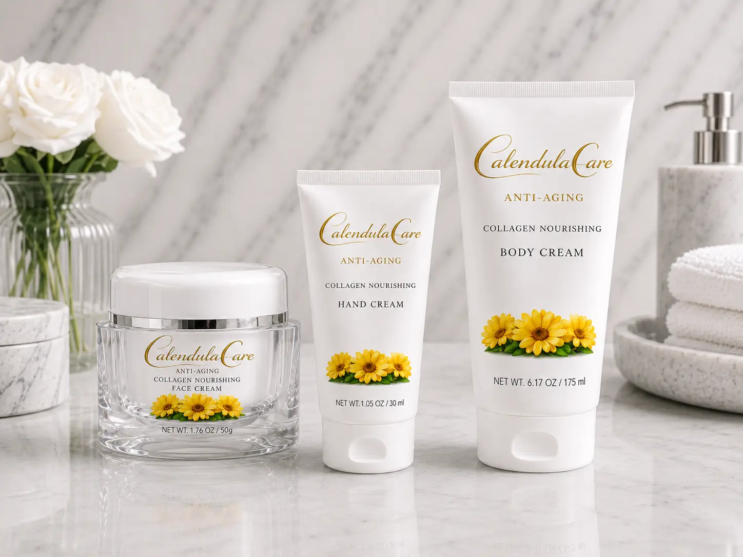 3 Pack Combo Deal! - Body + Face + Hand Cream