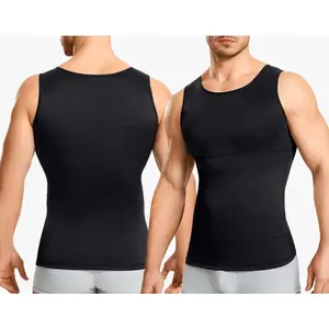 Men'sTummyControlShapewearTanktop-SeamlessHighElasticityBreathable,WaistChestCompressionVestforMen'sSportsandFitnessWear