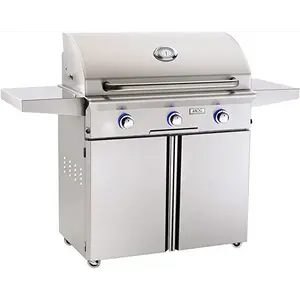 American Outdoor Grill 36 Inch Portable Stainless Steel Propane Grill with Rotisserie Backburner and Backlit Knobs
