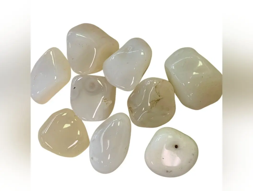Chalcedony (Opalescent/White) Tumbled Stone Rare