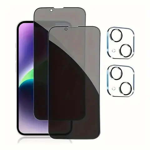 2-Pack Anti-Peek Privacy Tempered Glass Screen Protectors for iPhone 11/12/13/14/15/16 ProMax (6.1in) - 9H Hardness, Secure, Scratch Resistant, Upgraded Edge Protection, Bubble-Free Installation, Cell Phone Accessories