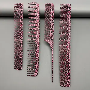 Professional Hair Styling Comb Set, 4-Piece Resin Comb Kit, Heat-Resistant Salon Tools, Essential Home Beauty Accessories, Hair Detangling Comb, Detangler Combs