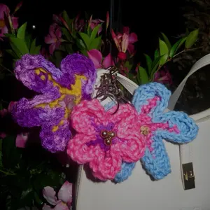 Crochet Flower Keychain