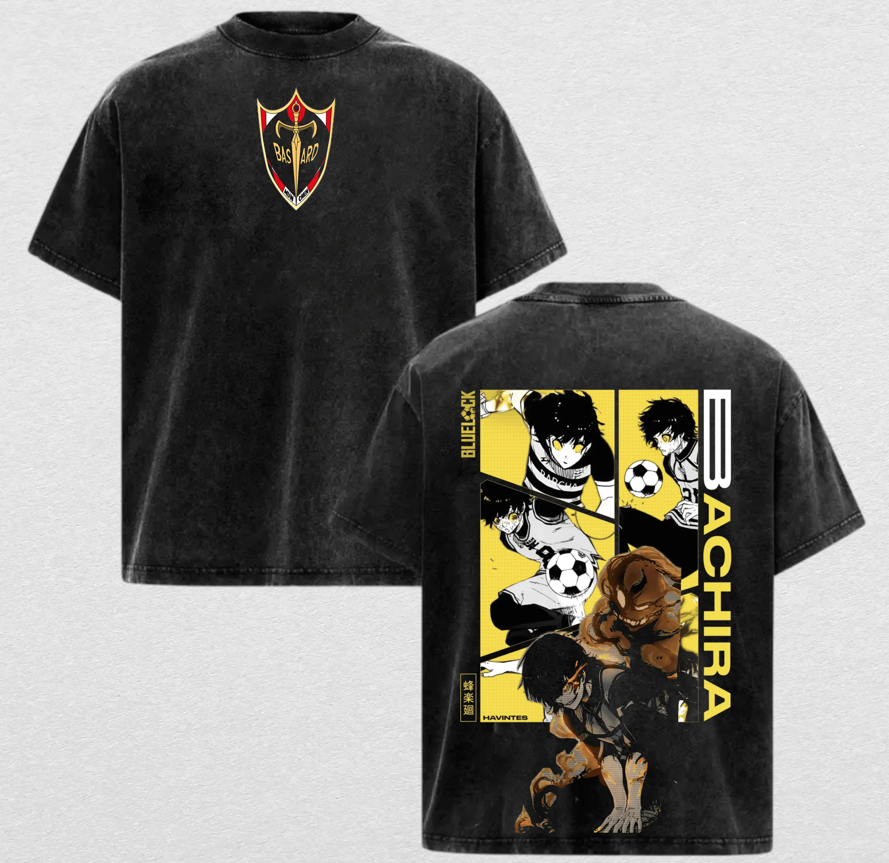 Meguru Bachira | Blue Lock Washed Tee Streetwear Tee Hoodie “Wild Instinct — A Striker Who Dances With Chaos” — For Anime Fans, For Drops That Radiate Untamed Energy