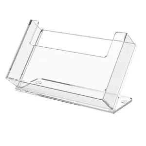 6"W Postcard Holder Slant Back Clear Acrylic Countertop Index Card Display by 321 Plastics