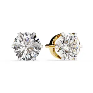 Round Lab Grown Diamond Stud Earrings