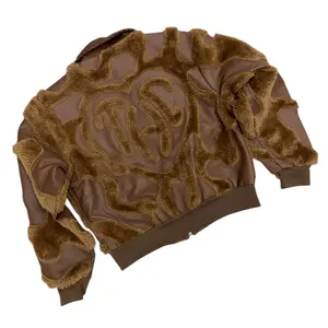 THC - Vegan Leather Jacket - Brown (Runs Small, go up one Size)