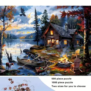 S&H 500/1000 Pieces Adult Puzzle, High Quality, Stress Relief Fun Family Game, Suitable for Birthdays, Christmas, Halloween, Best Gift, Deeply Loved by Puzzle Enthusiasts