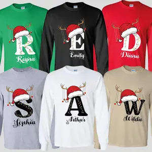Personalized Family Christmas Long Sleeve Shirts & Sweatshirt (Monogrammed 2025)