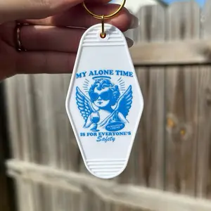Alone Time Motel Keychain