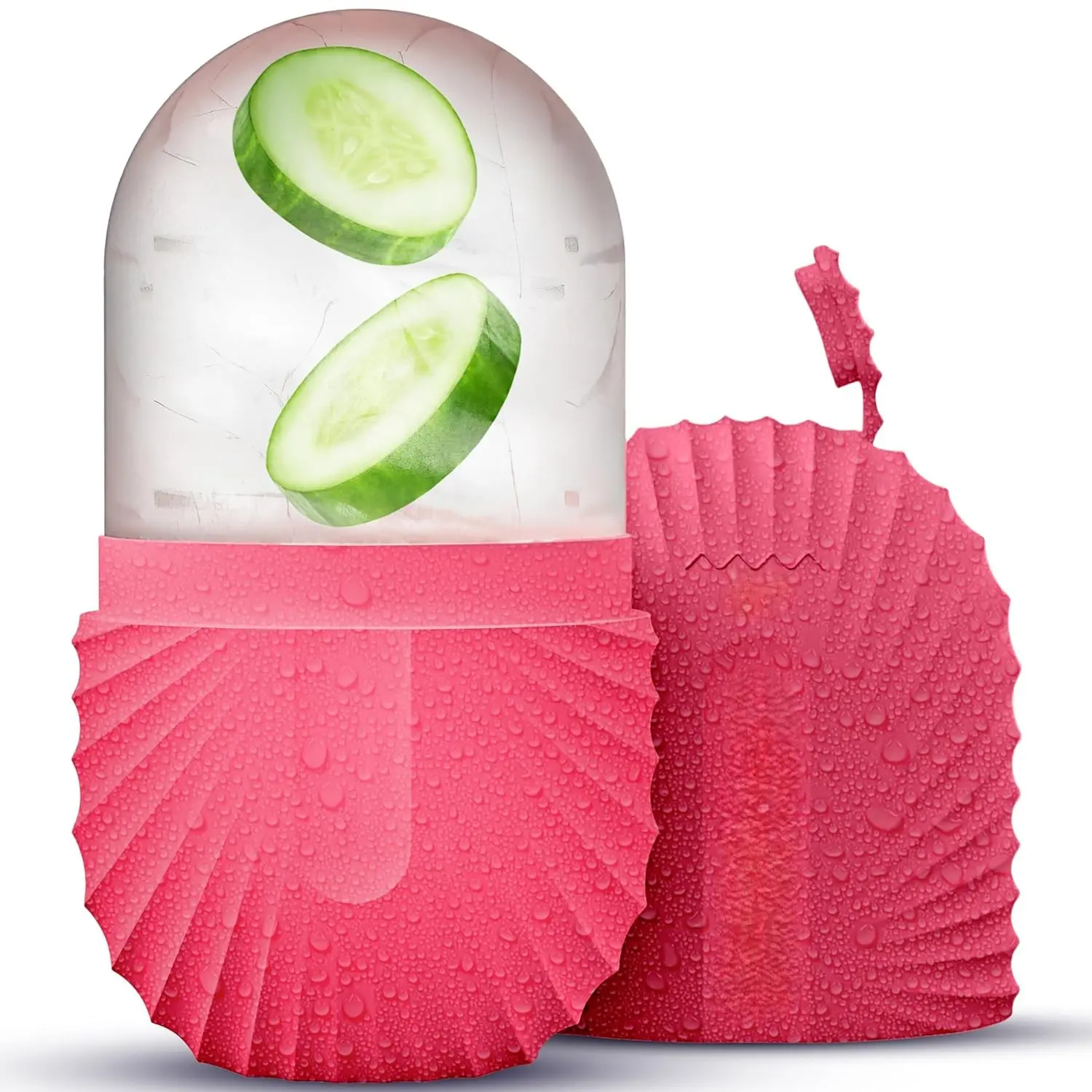 Ice Roller for Face and Eye Glow Naturally and Skincare, Ice Face Roller, Ice Facial Cube, Gua Sha Face Massage, Ice Roller Face for Beauty and Skin Care Gift for Men & Women Face Ice Roller (Pink)