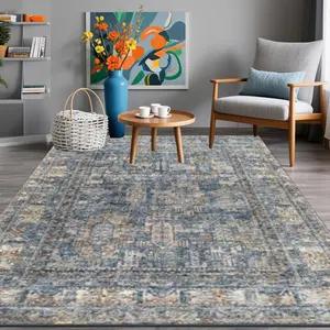 Velvet soft and comfortable patterned printed carpet, Floral Area Rug, suitable for multiple scenarios, available in various sizes, soft and non-shedding
