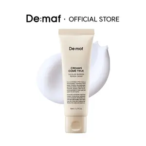 [De:maf Official] Creams Come True Squalane Barrier Repair Cream 1.7 fl. oz. (50ml) | Long-Lasting Hydration | Strengthen Skin Barrier | Ideal for Oily & Acne-Prone Skin