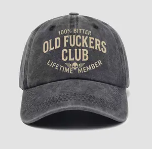 Vintage "Bitter Old F*ckers Club" Dad Hat  Lifetime Member Cap Funny Gift for Dad/Grandpa - Grumpy Old Men Vintage Hat