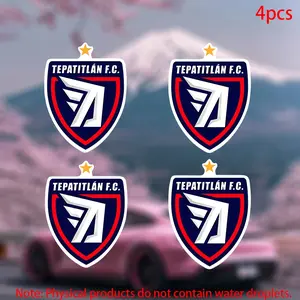 4pcs-TEPATITLAN FC Sticker-car stickers for doors, windows, laptops, luggage, furniture and bumpers-durable adhesive vinyl material