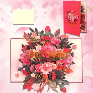 3D Pop-Up Greeting Card- Mother's Day Card Best Wishes Floral Card with Envelope | Unique Keepsake for Teachers, Friends, Family, Graduation, Wedding, Everyday Gratitude