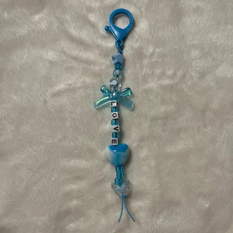 Love Bag Charm - Handmade Blue Dragonfly Design with "LOVE" Beads - Lightweight & Meaningful Gift for Self or Loved Ones