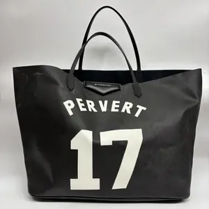 Pre-owned Canvas Crossbody Bags Givenchy Black PERVERT 17 coated Tote Bag