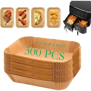 300 pcs air fryer liners disposable 81 51 inch air fryer paper fit 2basket 810qt ninja dual food grade air fryer accessories baking paper for ninja dz201dz401dz550sl401