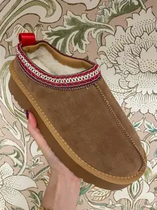 Tessa Platform Slippers in Camel