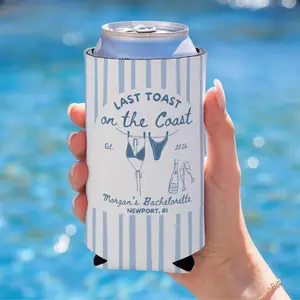 Last Toast on the Coast Can Cooler, Beach Bachelorette Party Favor, Coastal Bach Koozie, Bachelorette Weekend Drink Sleeve