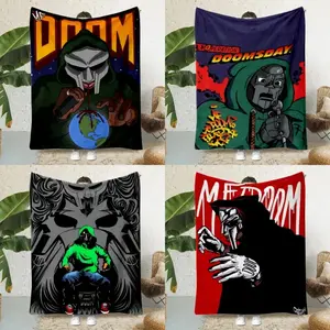 Rapper MF DOOM Singer Printed Blanket Picnic Blankets Warm Blanket Soft And Comfortable Blanket Home Travel Birthday GiftFather's Day Thanksgiving Halloween Valentine's Day Holiday Gifts For Family And Friends
