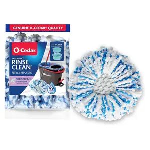 O-Cedar RinseClean Deep Clean Spin Mop Head Replacement - Machine Washable & Reusable Microfiber Refill - 40% More Cleaning Power - Removes 99% of Bacteria - Safe for All Hard Surfaces