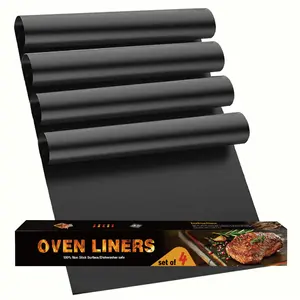 ThreadNanny Heavy Duty Oven Liners for Bottom of Oven - Non-Stick, Reusable, BPA & PFOA Free, Aluminium Foil Bakeware