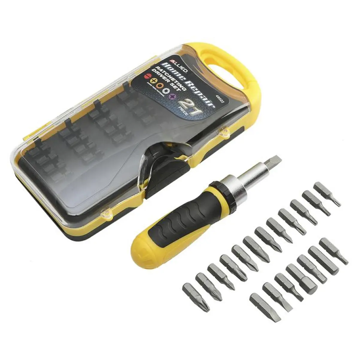 212 MAIN Allied 49022 21-Piece Ratcheting Driver Set - Precision Ratchet Screwdriver, DIY Screwdriver