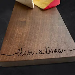 Connected by Love Couples Names Serving Board