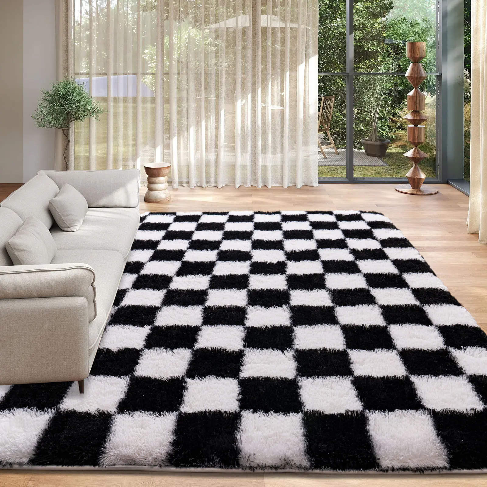 Black and White Checkered 