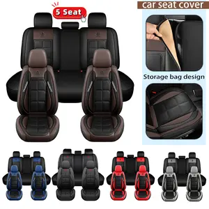non slip design Car seat cover - Waterproof and wear-resistant PU leather - Full body five-seat front and rear seat protection cover - Fully wrapped - Anti-stain and scratch resistant - Suitable for all seasons