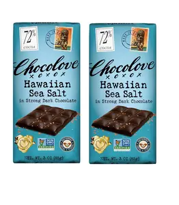 Chocolove Hawaiian Sea Salt In Strong Dark Chocolate Bar 3 Oz Pack Of 2