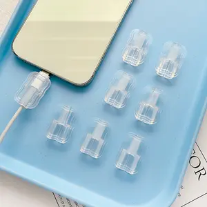 Charging Cable Protectors for iPhone Android USB-C Lightning, Protection Anti-Kink Scratch Resistant Durable Plastic Cable Management Set