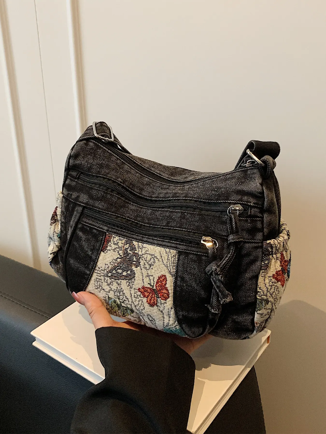 Casual Fashion Multi-Pocket Butterfly Design Bag, Shoulder & Crossbody Handbag, Stylish Women's Accessory for Daily Use, Crossbody Shoulder Purses, Fashionable Bags