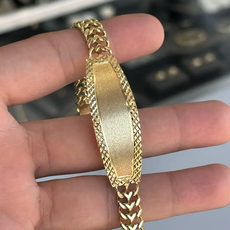 14K gold 8.7mm Petatillo bracelet solid